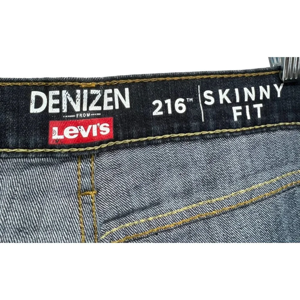 Levi's Denizen 216 Skinny Fit Denim Jeans Medium Wash Blue Mens Size 36 X 30 - Picture 10 of 13